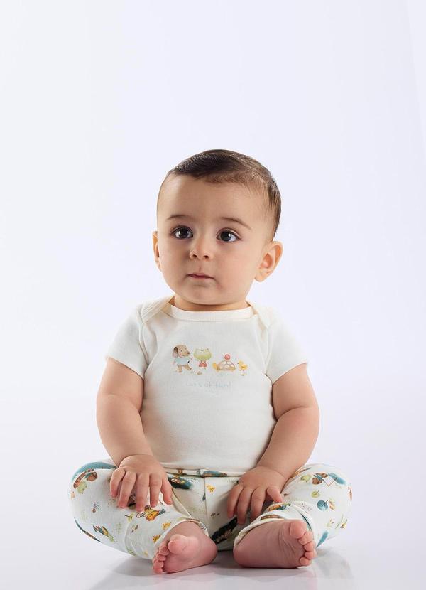 Up Baby - Body Bebê Menino Suedine Bege