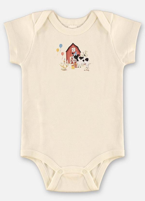 Up Baby - Body Bebê Menino Suedine Bege