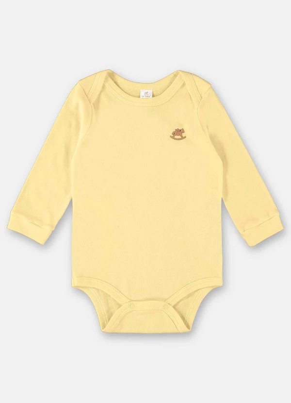Up Baby - Body em Suedine Unissex Amarelo