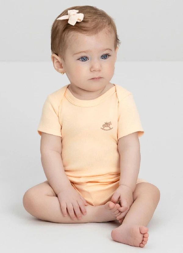 Up Baby - Body Manga Curta Unissex Laranja