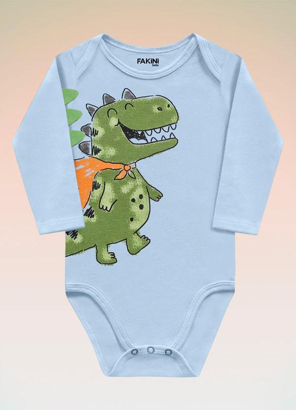 Fakini Kids - Body Manga Longa Bebê Azul