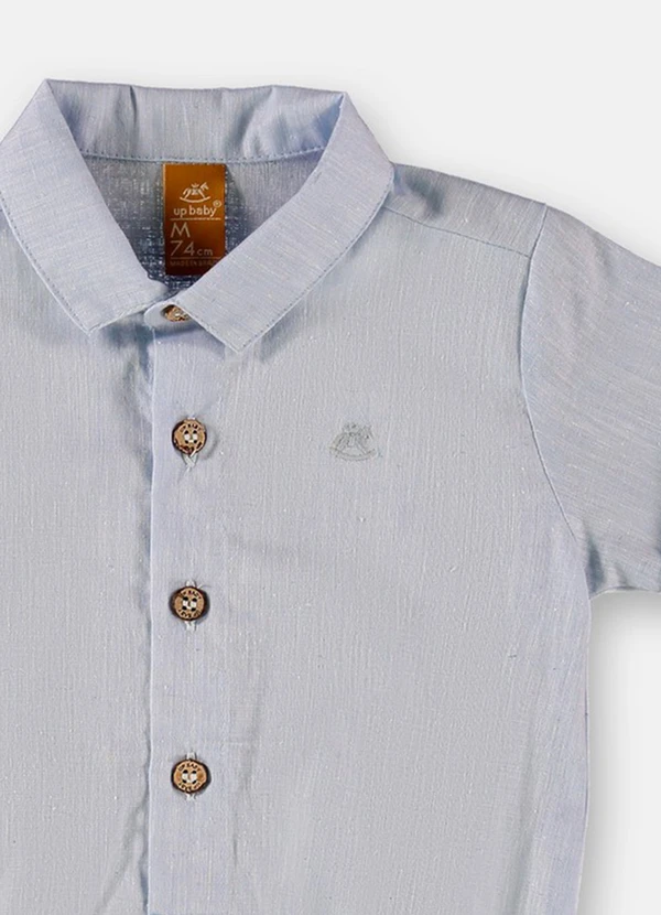 Up Baby - Body para Bebê Menino em Tecido Luhi Azul 4