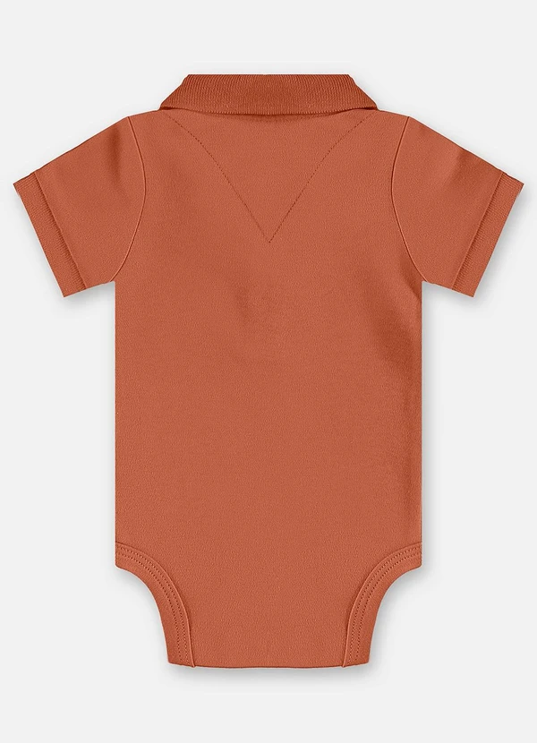 Up Baby - Body Polo Suedine Bebê Menino Marrom 4