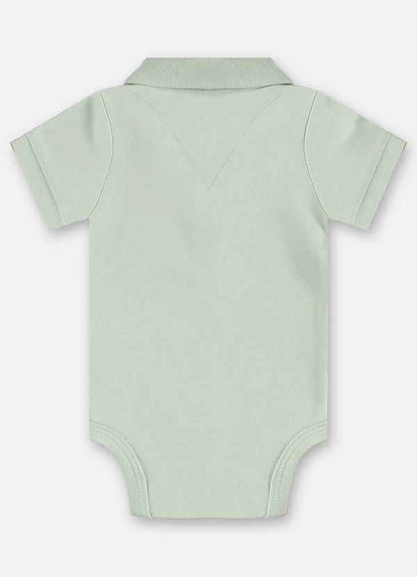 Up Baby - Body Polo Suedine Bebê Menino Verde 2