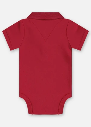 Up Baby - Body Polo Suedine Bebê Menino Vermelho - UP BABY
