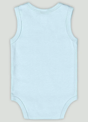 Up Baby - Body Regata Básico Unissex em Suedine  Azul - UP BABY
