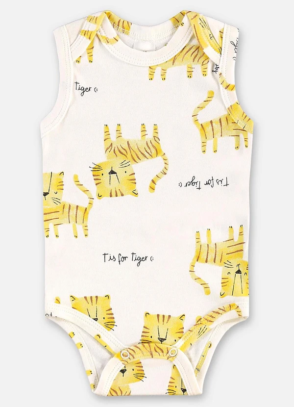 Up Baby - Body Regata Suedine Bebê Menino Bege 2