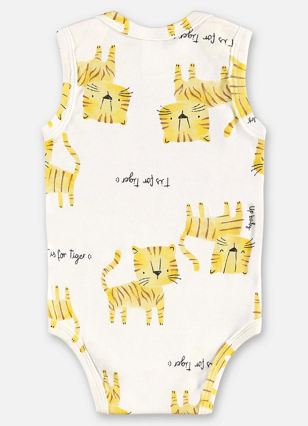 Up Baby - Body Regata Suedine Bebê Menino Bege 3