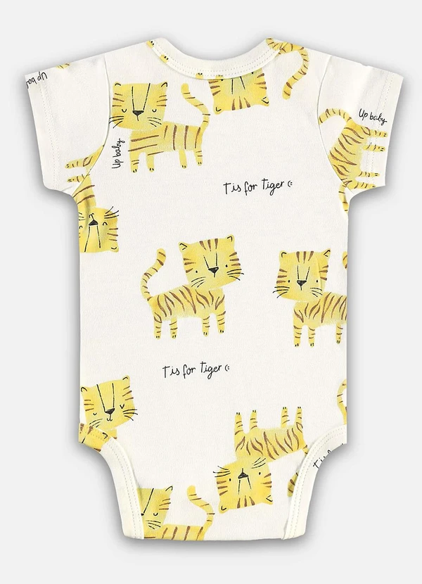 Up Baby - Body Suedine Bebê Menino Bege 2
