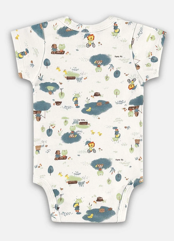 Up Baby - Body Suedine Bebê Menino Bege 2