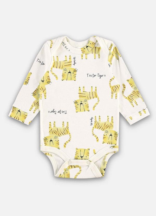 Up Baby - Body Suedine Bebê Menino Bege