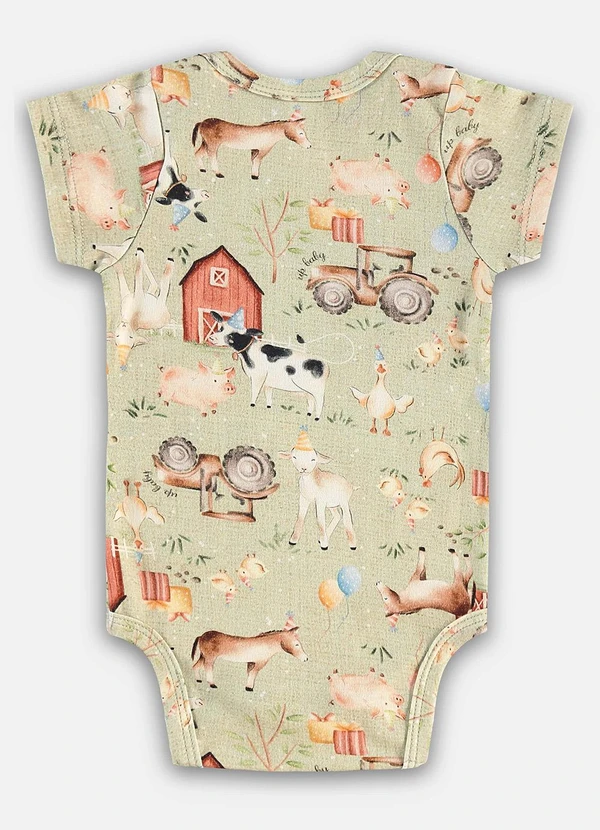 Up Baby - Body Suedine Bebê Menino Verde 2