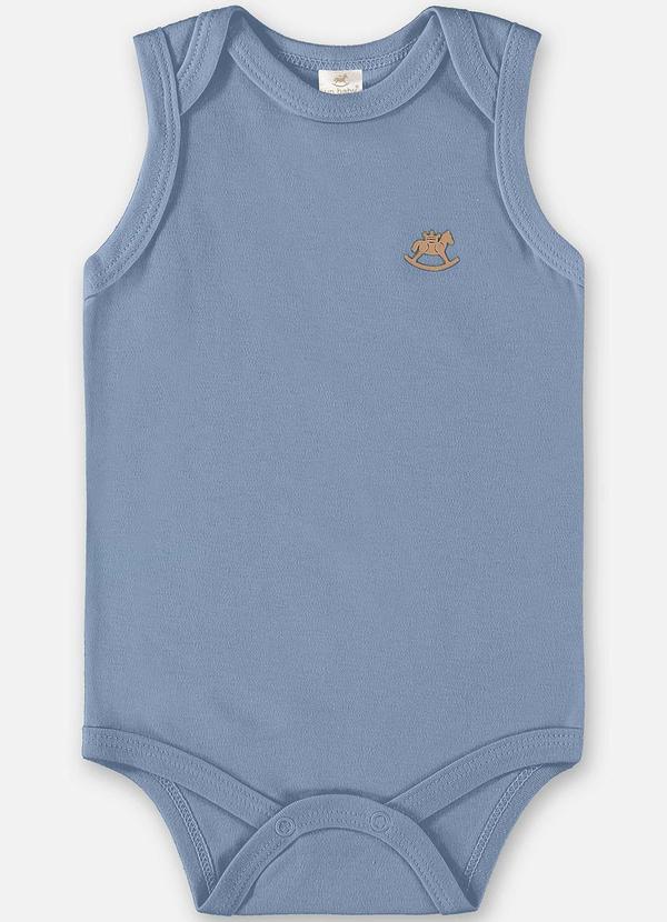 Up Baby - Body Unissex Básico para Bebê Azul