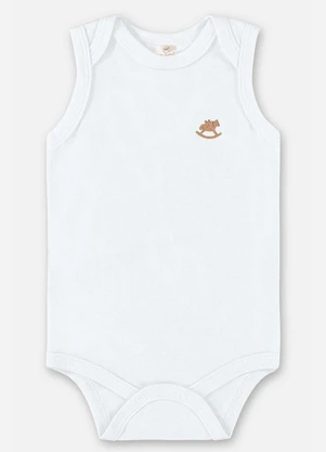 Up Baby - Body Unissex Básico para Bebê Branco - UP BABY