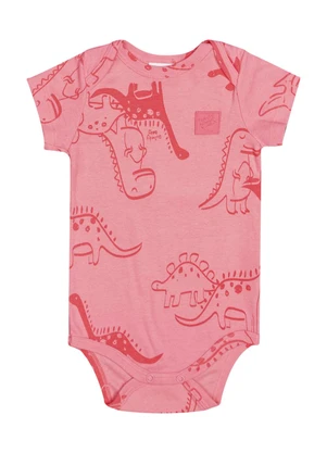 Quimby - Body Unissex em Ribana para Bebê Rosa - QUIMBY