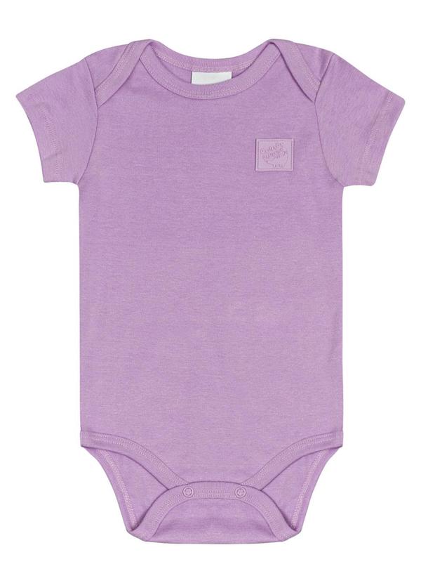 Quimby - Body Unissex em Ribana para Bebê Roxo