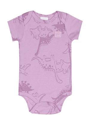 Quimby - Body Unissex em Ribana para Bebê Roxo - QUIMBY