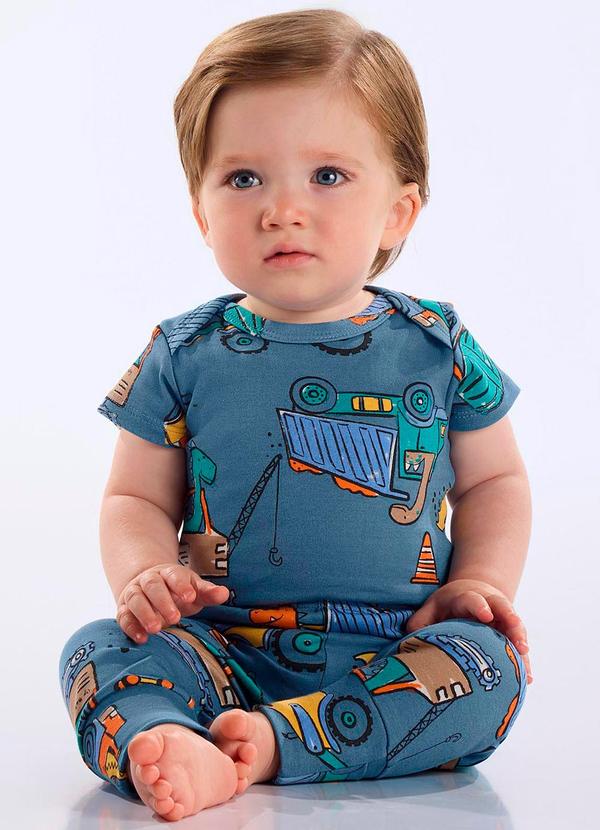 Up Baby - Calça Suedine Bebê Menino Azul