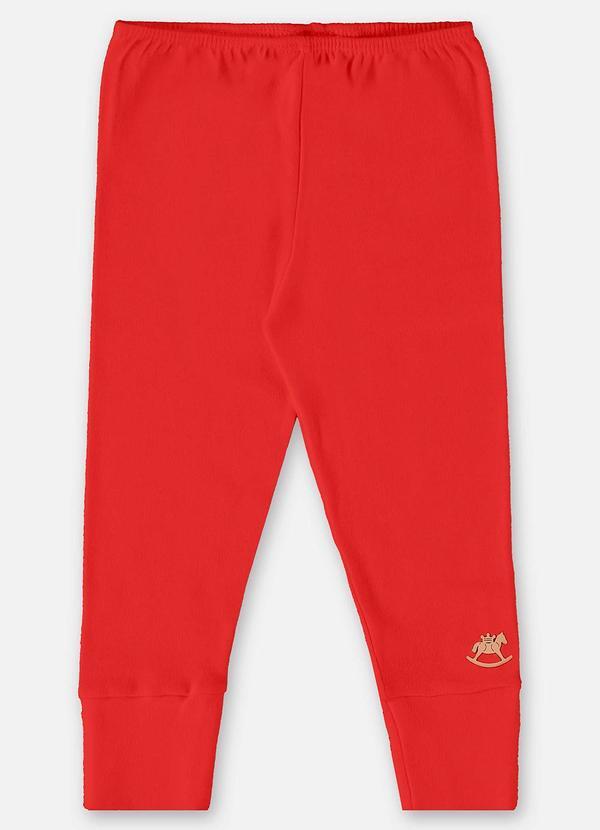 Up Baby - Calça Suedine Unissex para Bebê Vermelho