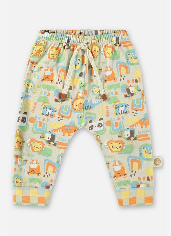 Up Baby - Calça Unissex para Bebê em Suedine Bege 3