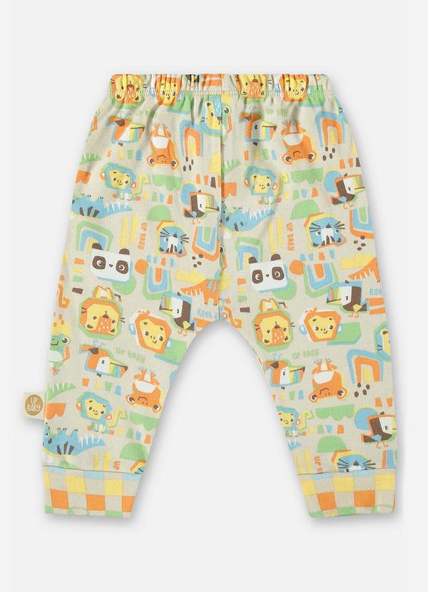 Up Baby - Calça Unissex para Bebê em Suedine Bege 4