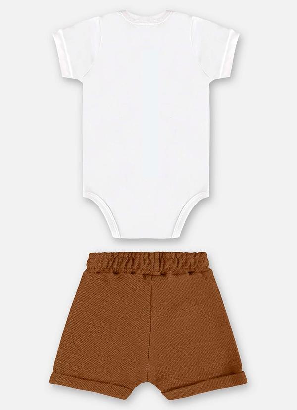 Up Baby - Conjunto Bebê Body e Bermuda Branco 2