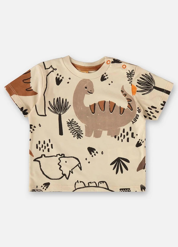 Up Baby - Conjunto Bebê Camiseta e Bermuda Bege 3