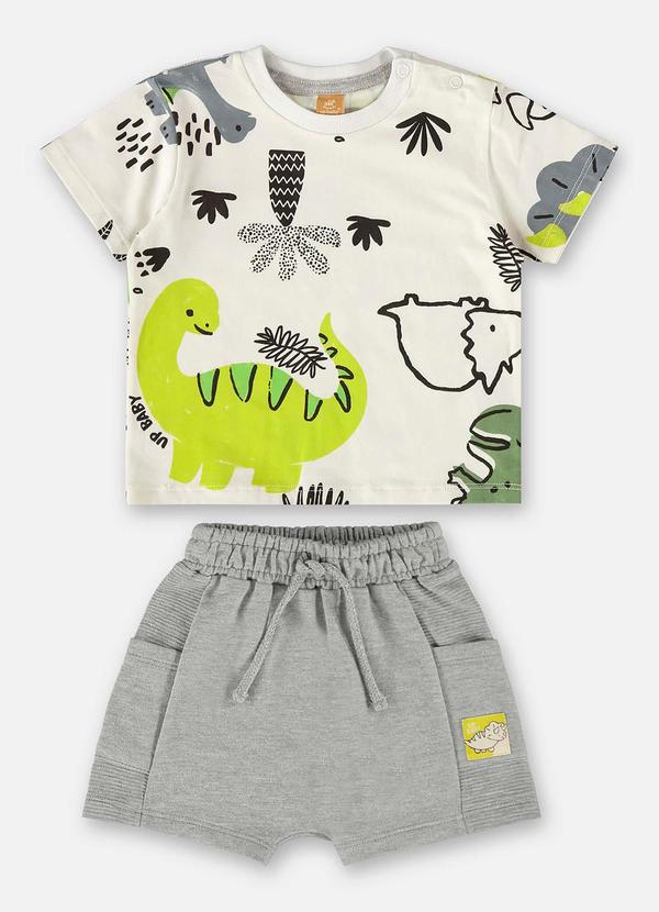 Up Baby - Conjunto Bebê Camiseta e Bermuda Branco 2