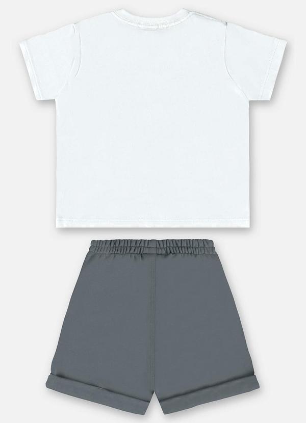 Up Baby - Conjunto Bebê Camiseta e Bermuda Branco 3