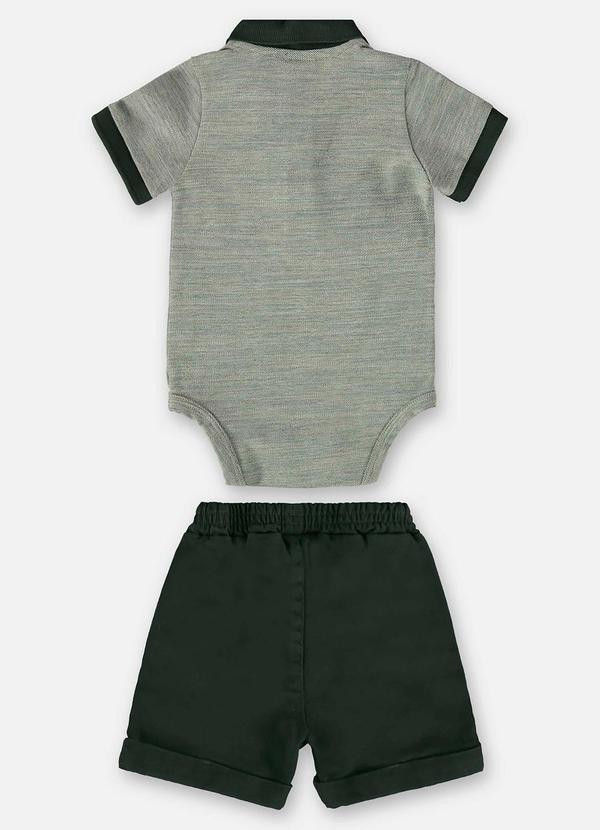 Up Baby - Conjunto Bebê com Body e Bermuda Verde 2