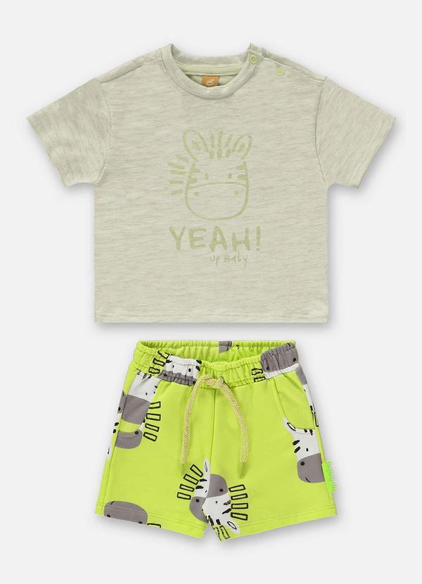 Up Baby - Conjunto Bebê com Camiseta e Bermuda Verde