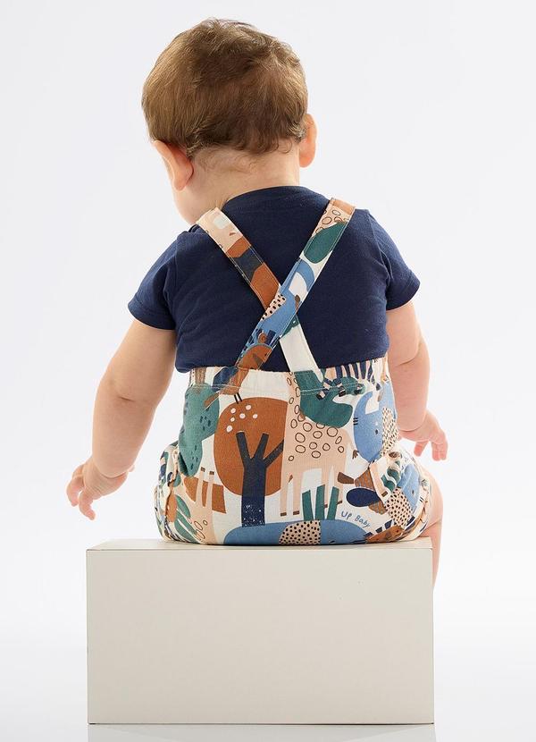 Up Baby - Conjunto Bebê Jardineira e Body Azul 2