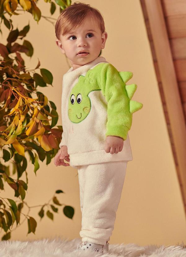 Fakini Kids - Conjunto Blusão e Calça Bebê Branco