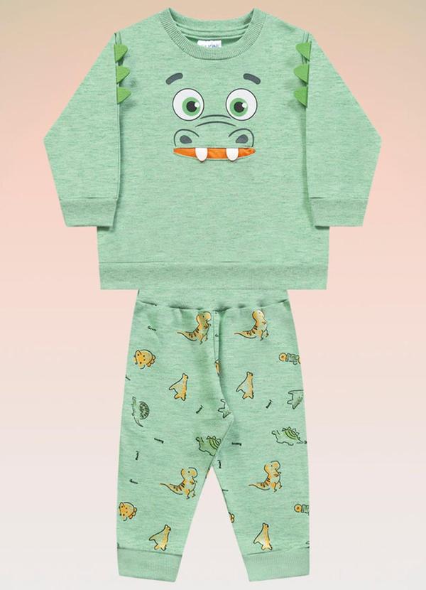Fakini Kids - Conjunto Blusão e Calça Bebê Verde