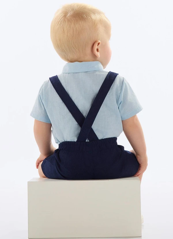 Quimby - Conjunto Body e Bermuda Bebê Azul 2