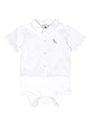Quimby - Conjunto Body e Bermuda Bebê Branco - QUIMBY