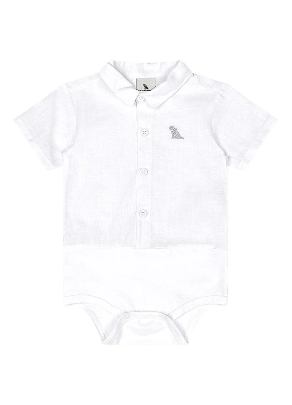 Quimby - Conjunto Body e Bermuda Bebê Branco 2