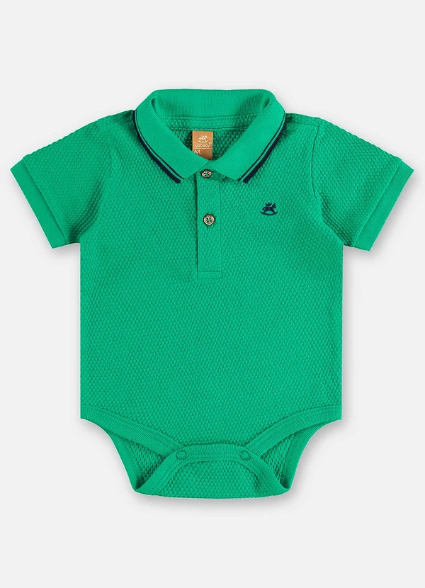 Up Baby - Conjunto Body Polo e Bermuda Bebê Verde 3