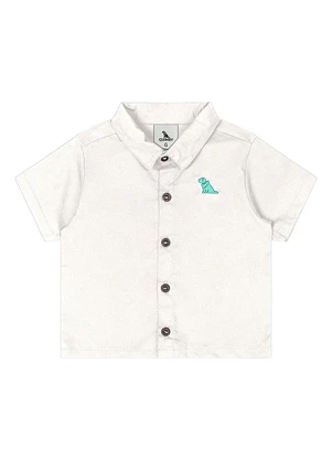 Quimby - Conjunto Camisa e Bermuda Bebê Bege - QUIMBY
