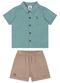 Quimby - Conjunto Camisa e Bermuda Bebê Menino Verde - variação: Verde