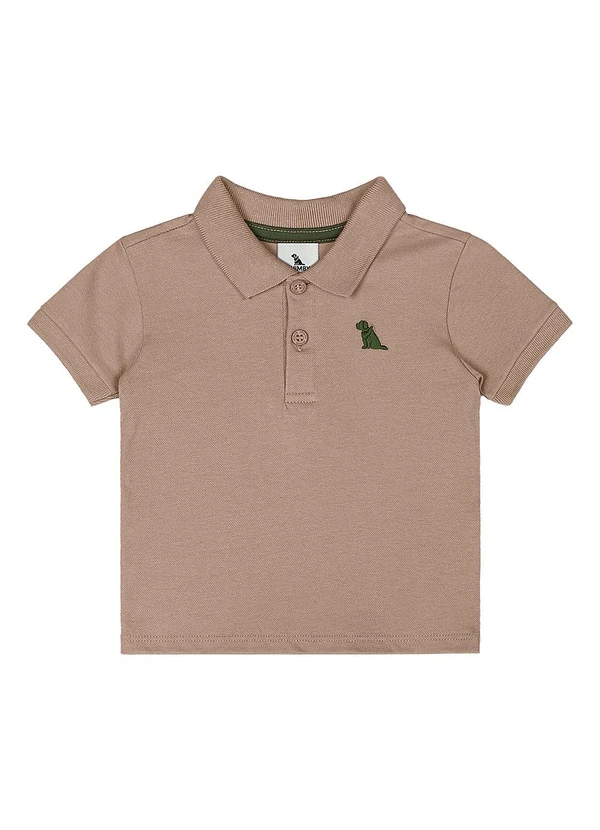 Quimby - Conjunto Camisa Polo e Bermuda Bebê Marrom 2