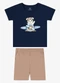 Rovi Kids - Conjunto Camiseta com Bermuda Infantil Azul - variação: Azul