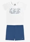 Rovi Kids - Conjunto Camiseta com Bermuda Infantil Branco - variação: Branco
