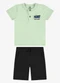 Rovi Kids - Conjunto Camiseta com Bermuda Infantil Azul - variação: Verde