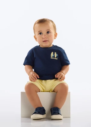 Quimby - Conjunto Camiseta e Bermuda Azul - QUIMBY