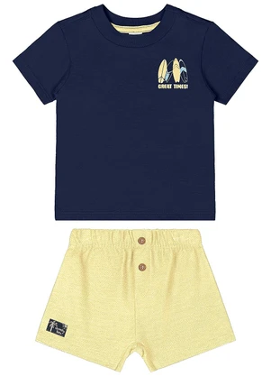 Quimby - Conjunto Camiseta e Bermuda Azul - QUIMBY