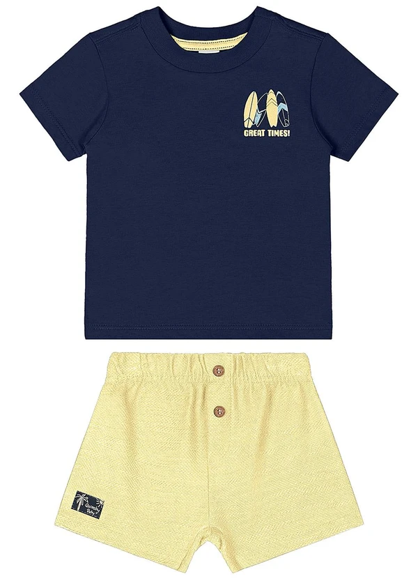 Quimby - Conjunto Camiseta e Bermuda Azul 2