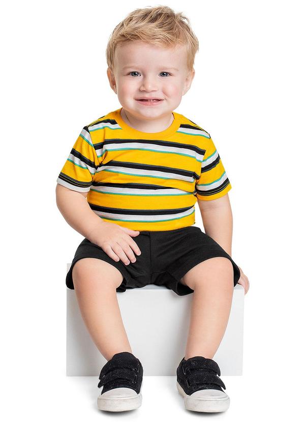 Bee Loop - Conjunto Camiseta e Bermuda Bebê Amarelo 1