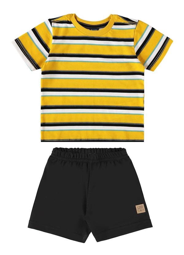 Bee Loop - Conjunto Camiseta e Bermuda Bebê Amarelo 2