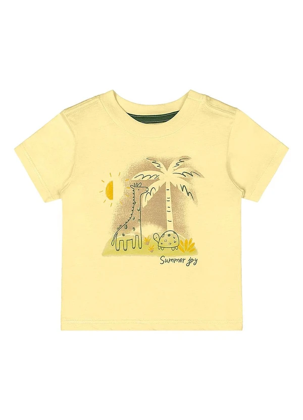 Quimby - Conjunto Camiseta e Bermuda Bebê Amarelo 2